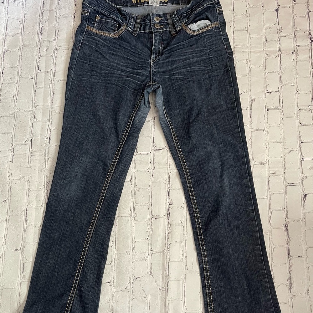 Hydraulic straight slim jeans